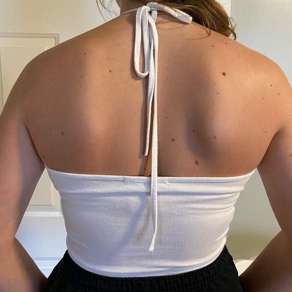 Brandy Melville White Halter Top OS! - Picture 2 of 6